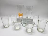 Стаканы 9 штук разные граненые и нет стекло
