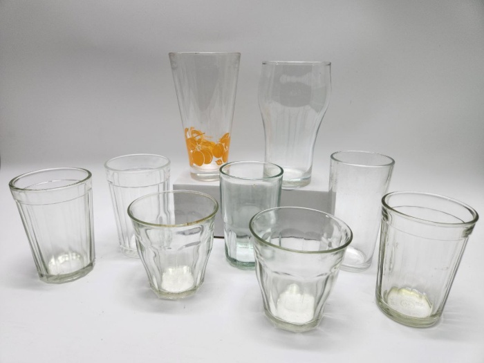 Стаканы 9 штук разные граненые и нет стекло