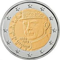 (012) Монета Словакия 2019 год 2 евро "Милан Ростислав Штефаник"  Биметалл  UNC