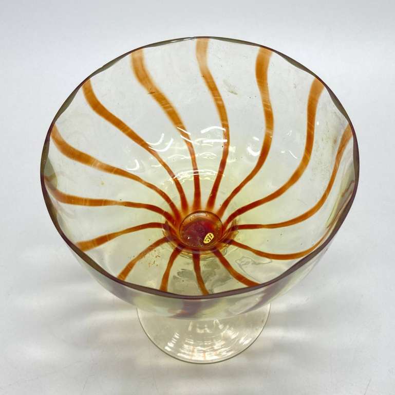 Конфетница на ножке ваза, стекло, СССР