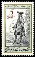 (1983-052) Марка Чехословакия "Мужчина в шляпе"    Старые костюмы III Θ