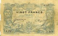 (№1884P-15a.1) Банкнота Алжир 1884 год "20 Francs"