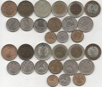 1991-1993 ММД и ЛМД, 15 монет от 10 коп до 100 руб Набор монет Россия  Все монеты по типам  VF