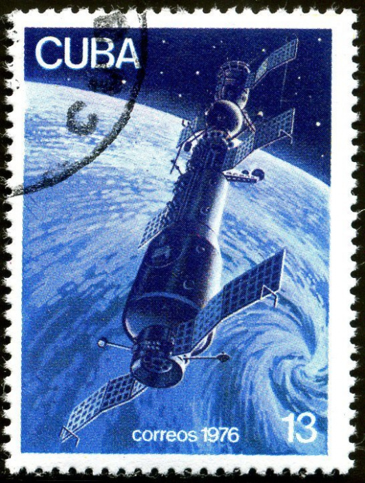 (1976-029) Марка Куба &quot;Салют-Союз 11&quot;    День космонавтики II Θ