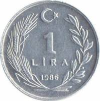 () Монета Турция 1985 год 1  ""   Алюминий  AU