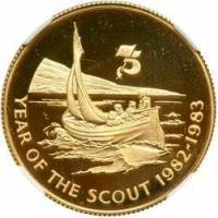 (№1983km6) Монета Тристан да Кунья 1983 год 2 Pounds (Международного года разведчик)