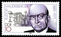 (1989-015) Марка Германия (ГДР) "Рудольф Мауэрсбергер"    Известные личности II Θ
