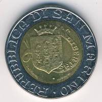 () Монета Сан-Марино 1989 год 500  ""   Биметалл  UNC