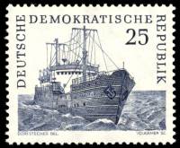 (1961-013) Марка Германия (ГДР) "Рыболовное судно"    Рыболовный промысел III Θ