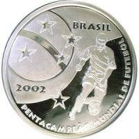  Монета Бразилия 2002 год 50     Биметалл (Серебро - Ниобиум)  UNC