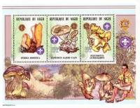 (№2002-1982) Лист марок Нигер 2002 год "Грибы", Гашеный
