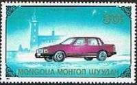 (1989-047) Марка Монголия "Вольво 760 GLF, 1982"    Автомобили III Θ