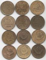 (1930-56 5 копеек 6 монет) Набор монет СССР "1930 40 46 49 55 56"  VF