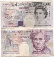  Банкнота Великобритания 1993 год 20 фунтов Елизавета II Майкл Фарадей   VF