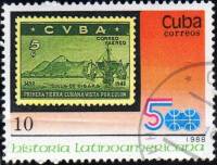 (1988-085) Марка Куба "Марка Кубы 195"    История Латинской Америки III O