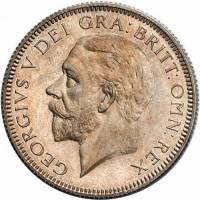 (1930) Монета Великобритания 1930 год 1 шиллинг "Георг V"  Серебро Ag 500  XF