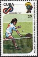 (1989-095) Марка Куба "Теннис"    11 Панамериканские игры III Θ