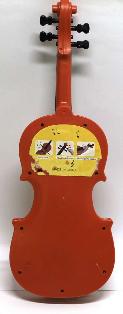 Скрипка, пластик, без смычка, без кейса, 35х15 см, Китай (сост.на фото)