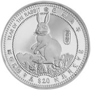 () Монета Либерия 1999 год 20  ""   Биметалл (Серебро - Ниобиум)  UNC