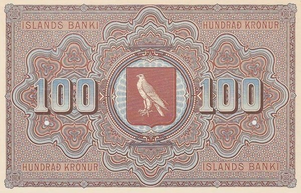 () Банкнота Исландия 1904 год 100  &quot;&quot;   UNC