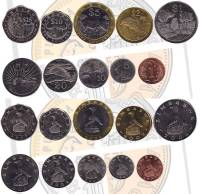 1997-2003 10 монет 1 5 10 20 50 центов 1 2 5 10 25 долларов Набор Зимбабве Птица    UNC