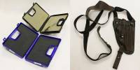 Набор кейсов и ремней для ношения оружия, кобура, 7 предметов (состояние на фото)
