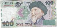 (2002) Банкнота Киргизия 2002 год 100 сом "Токтогул Сатылганов"   VF
