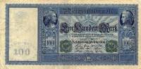 (1910) Банкнота Германия 1910 год 100 марок "Зелёные печати"   UNC