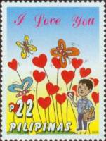 (№2003-3378) Марка Филиппины 2003 год "День Valentine039s", Гашеная