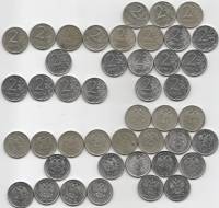 (1999-2021 СПМД ММД 22 монеты по 2 рубля) Набор монет Россия   XF