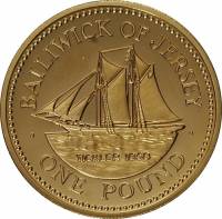 (№1991km84b) Монета Джерси 1991 год 1 Pound (Щекотливое 1858)