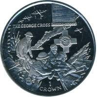 (2004) Монета Остров Мэн 2004 год 1 крона "Георгиевский крест"  Серебро Ag 925  PROOF