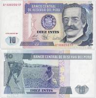 (1987) Банкнота Перу 1987 год 10 инти "Рикардо Пальма"   UNC