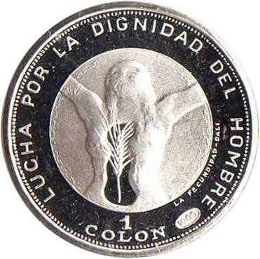 (1971) Монета Сальвадор 1971 год 1 колон &quot;Независимость. 150 лет&quot;  Серебро Ag 999  PROOF