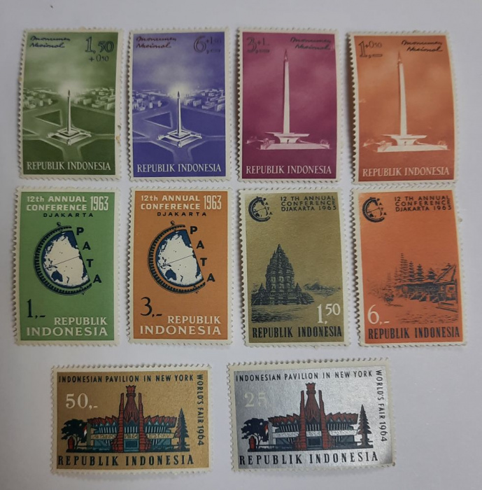 (--) Набор марок Индонезия &quot;10 шт.&quot;  Негашеные  , III O