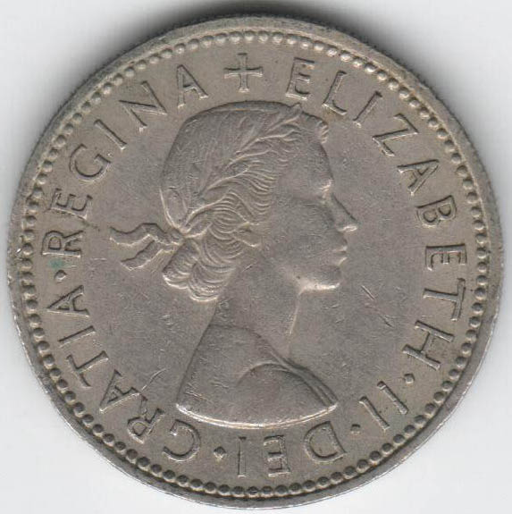 (1961) Монета Великобритания 1961 год 1 шиллинг &quot;Елизавета II&quot;  Шотландский герб Медь-Никель  XF