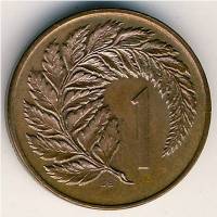 (№1967km31.1) Монета Новая Зеландия 1967 год 1 Cent