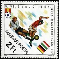 (1982-009) Марка Венгрия "Гемания-Венгрия 1954"    ЧМ по футболу 1982 Испания II Θ