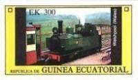 (№1977-262) Блок марок Экваториальная Гвинея 1977 год "Паровозы второй древней", Гашеный