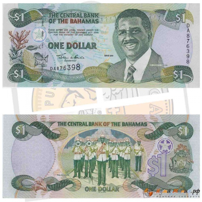  Банкнота Багамские острова Багамы 2001 год      UNC