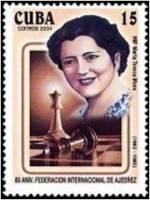 (№4616-4618) Набор марок Куба 2004 год (3 марки) "80-летию Международной шахматной Федерации", Негаш