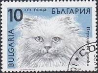 (1989-120) Марка Болгария "Персидская кошка (3)"   Кошки III O