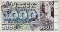 (№1971P-52j.1) Банкнота Швейцария 1971 год "1,000 Franken/Francs/Franchi" (Подписи: Brenno Galli  St