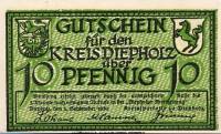 (№1920) Банкнота Германия 1920 год "10 Pfennig"