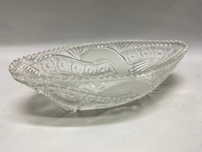Салатник ладья 36*15 см, хрусталь СССР