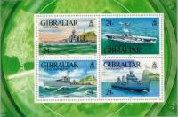 (№1993-18) Блок марок Гибралтар 1993 год "Корабли", Гашеный