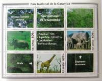 (№2005-1878) Лист марок Республика Конго 2005 год "Животные в заповедниках Мино 187880", Гашеный