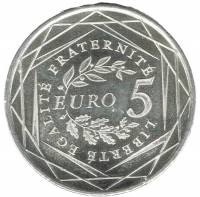 (№2008km1534) Монета Франция 2008 год 5 Euro (Марианна)