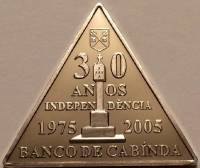 2005 Монета Кабинда 30 центаво Независимость 30 лет  Медь-Никель  UNC