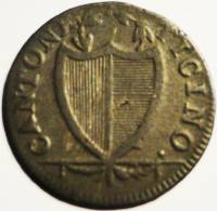 (№1813km2 (ticino)) Монета Швейцария 1813 год 3 Soldi